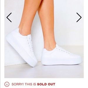 Nasty Gal Platform Lace Up Sneakers
